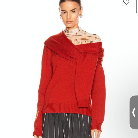 MONSE Sweaters - NWOT MONSE Cold Shoulder Merino Wool Knit Sweater in Terracotta